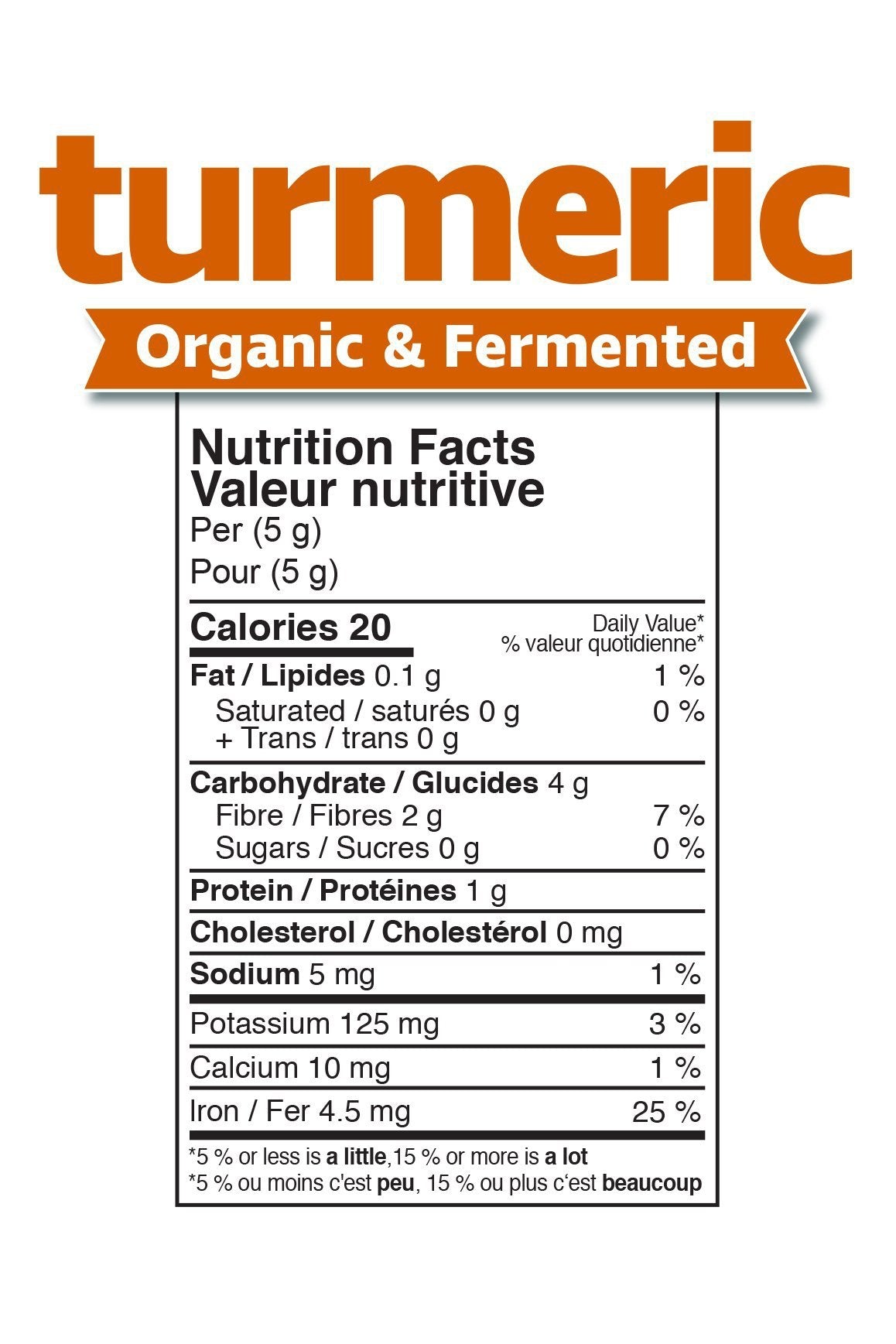 Prairie Naturals Organic Fermented Turmeric Powder 150g