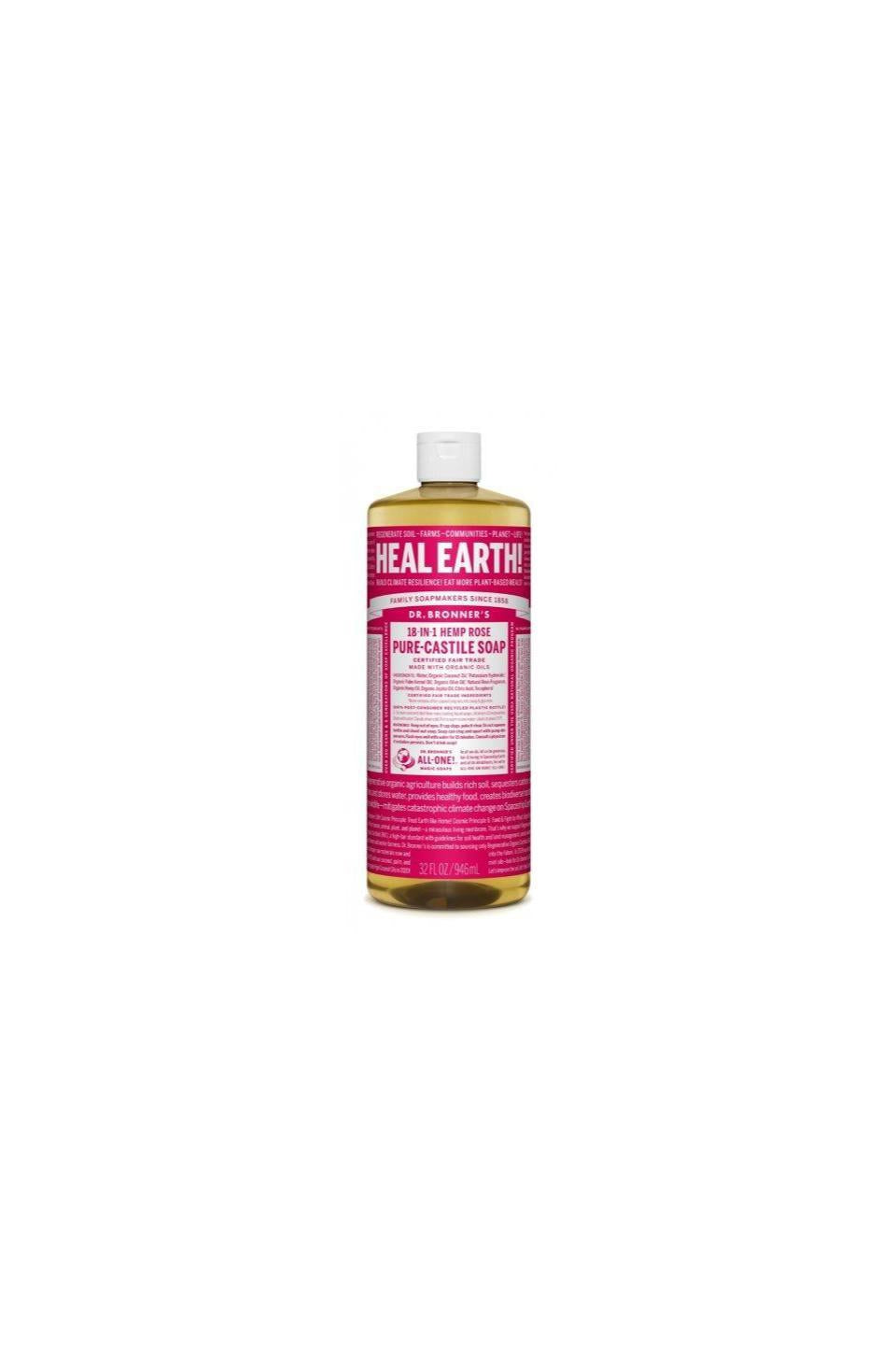 Dr Bronner's Castile Soap Rose 944ml