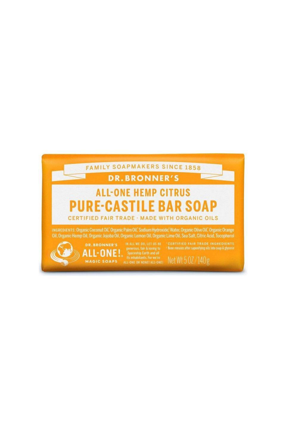Dr Bronner's Bar Soap Citrus 140g