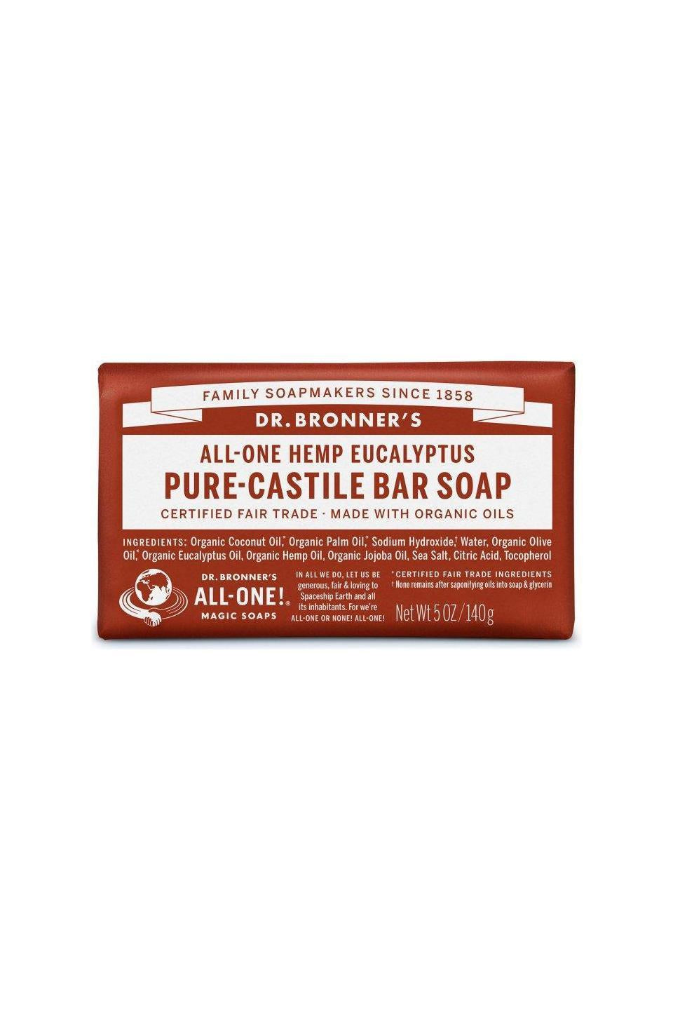 Dr Bronner's Bar Soap Eucalyptus 140g
