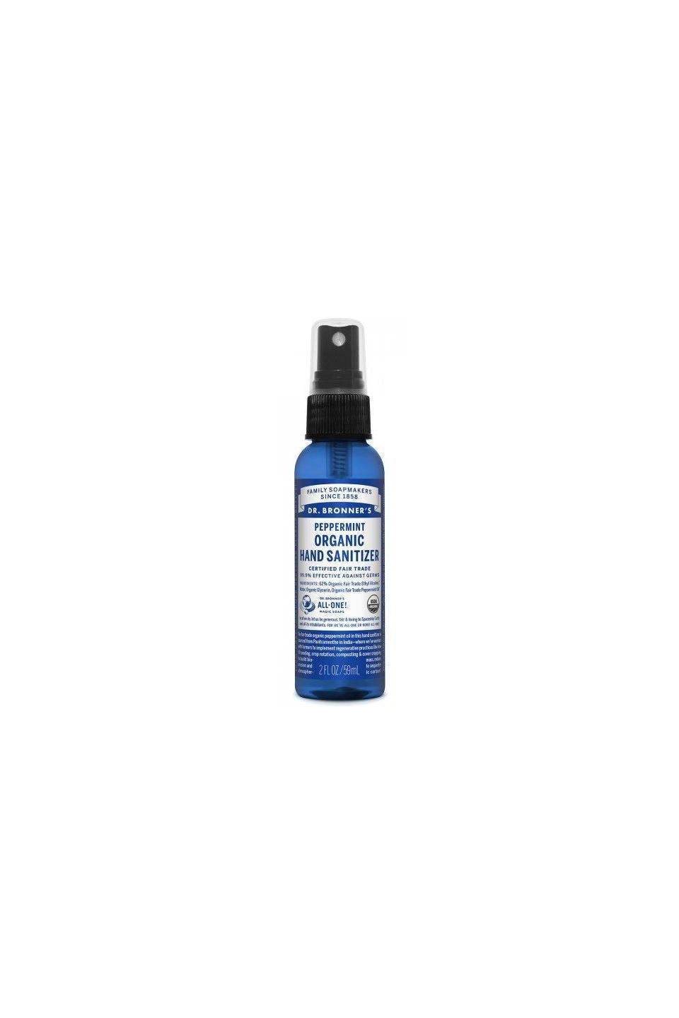 Dr Bronner's Peppermint Hand Sanitizer 59ml