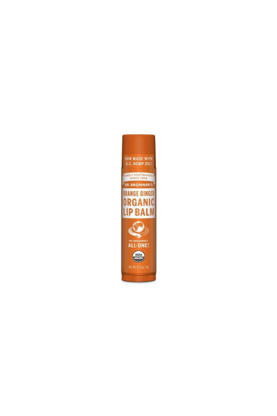 Dr Bronner's Lip Balm Orange Ginger 4g