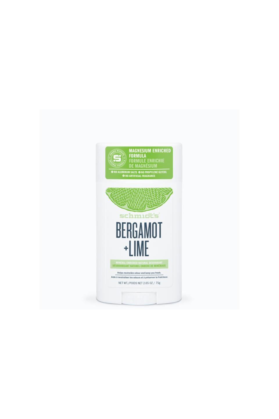 Schmidt's Bergamot + Lime Deodorant Stick 3.25oz