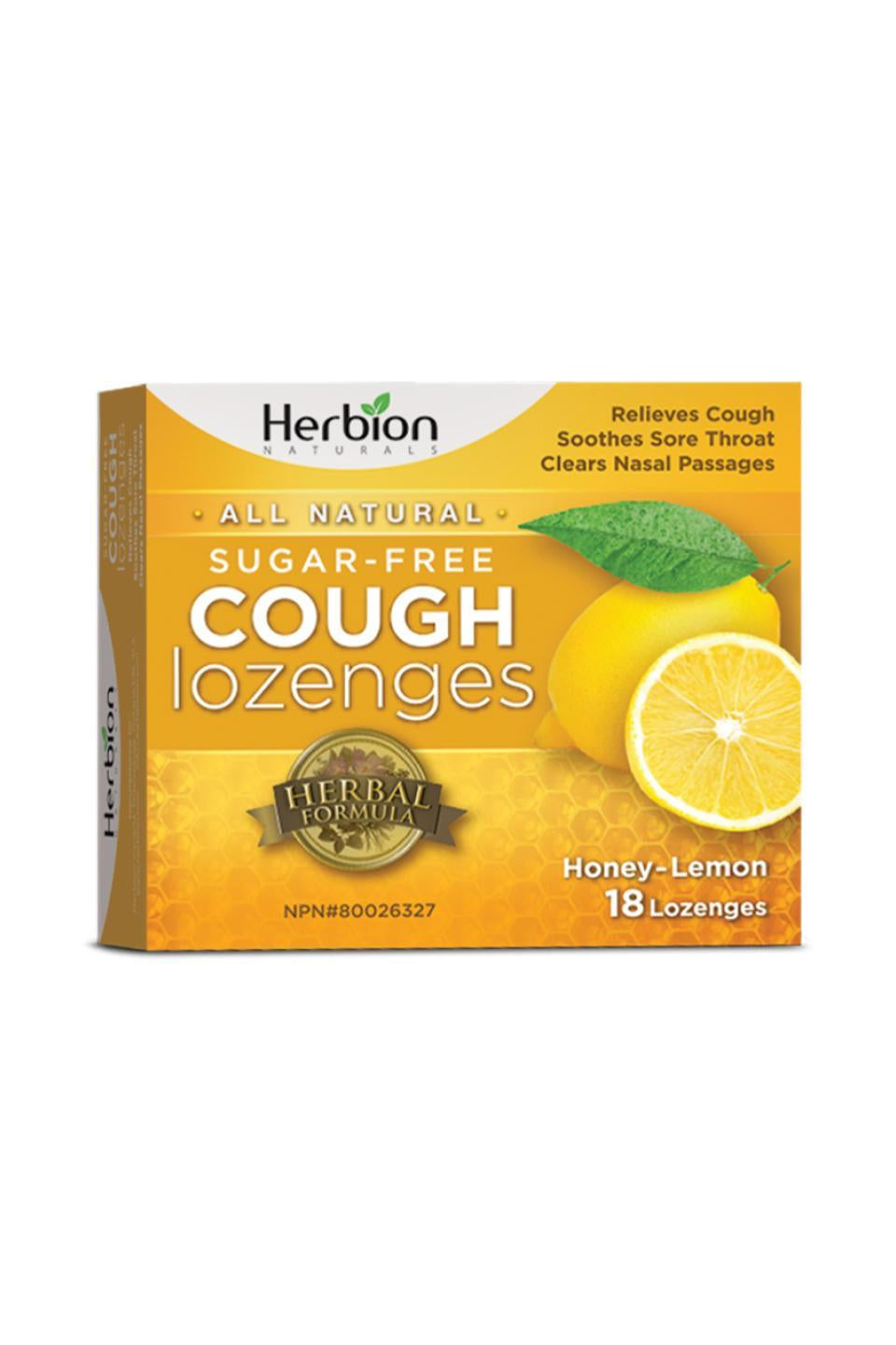 Herbion Cough Lozenges - Sugar Free Honey Lemon 18s