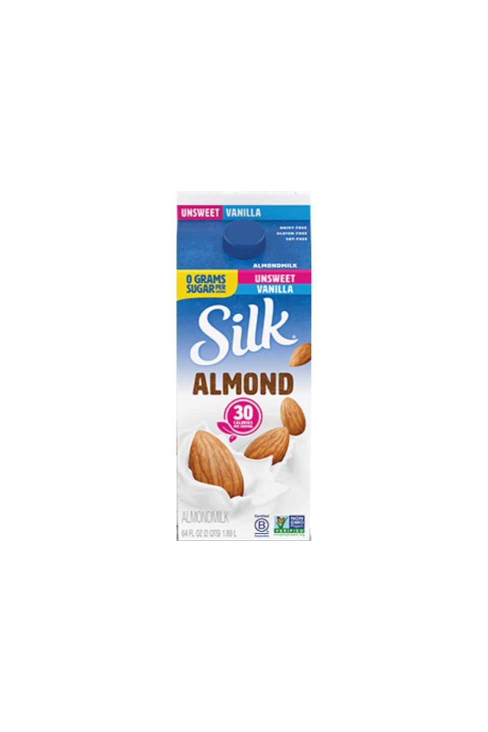Silk True Almond Unsweetened Vanilla 1.89L