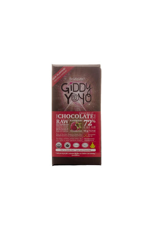 Giddy Yo Raspberry 76% Dark Chocolate Bar Certified Organic 60g