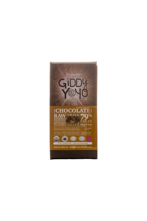 Giddy Yo Chaga 85% Dark Chocolate Bar Certified Organic 62g