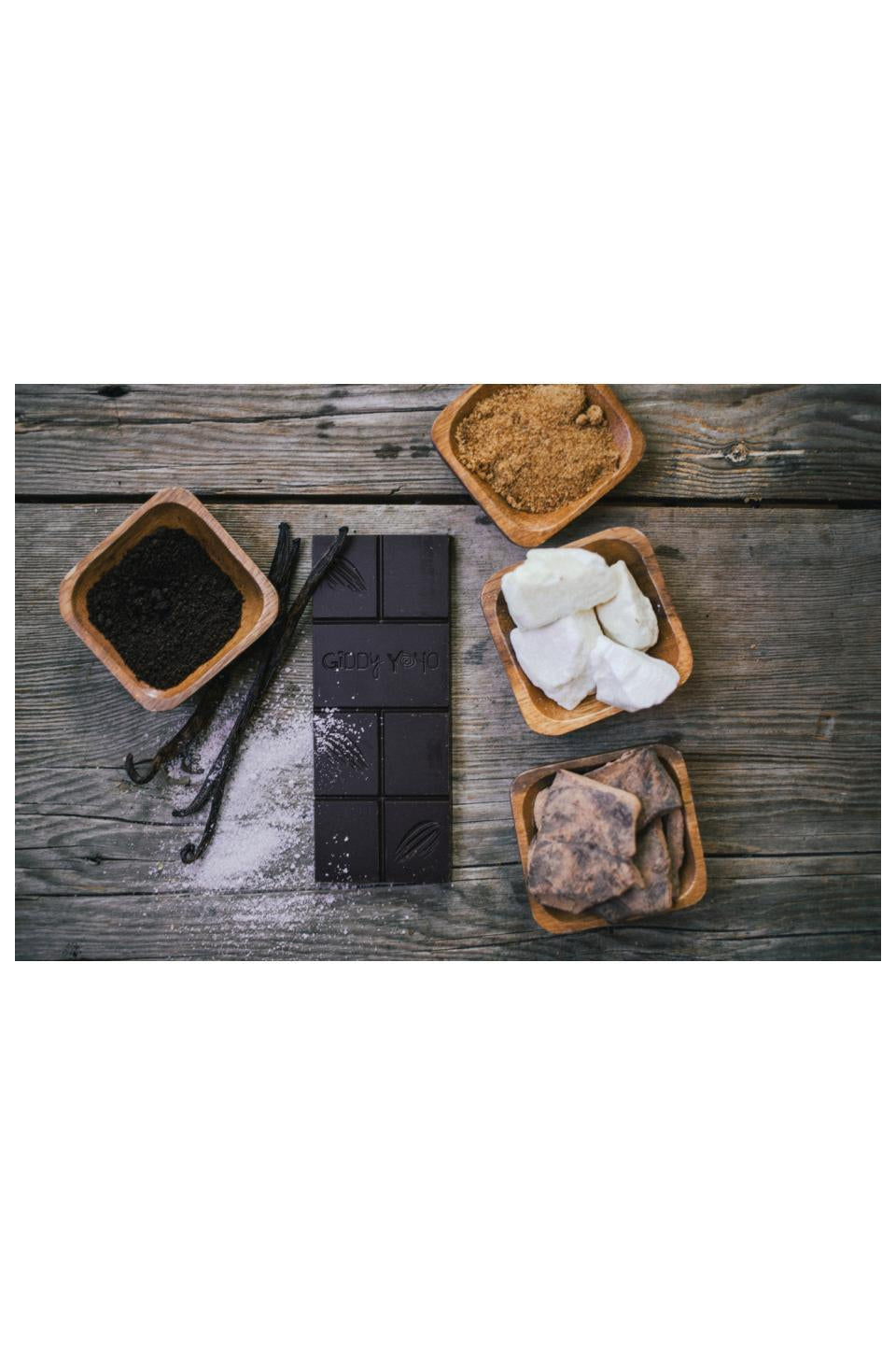 Giddy Yo Vanilla Salt 84% Dark Chocolate Bar Certified Organic 60g