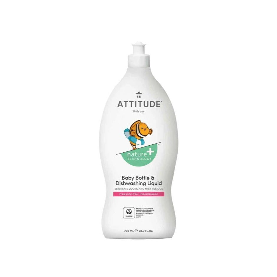 Attitude Nature+ Baby Bottle Dishwashing Liquid Unscented 700ml