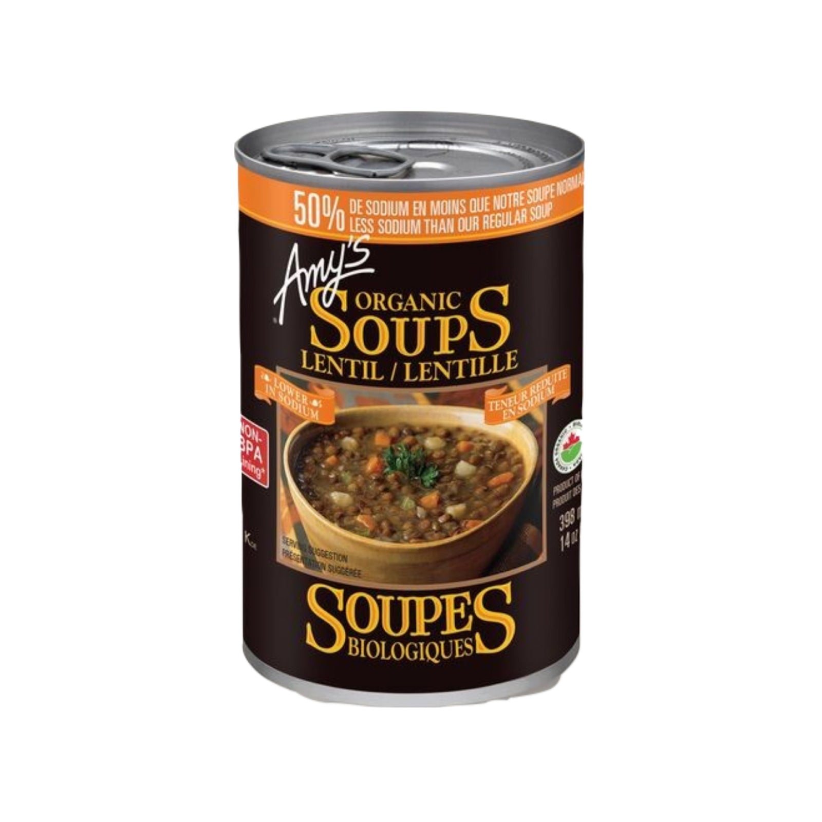 Amy's Organic Lentil Soup, Lower in Sodium 398ml
