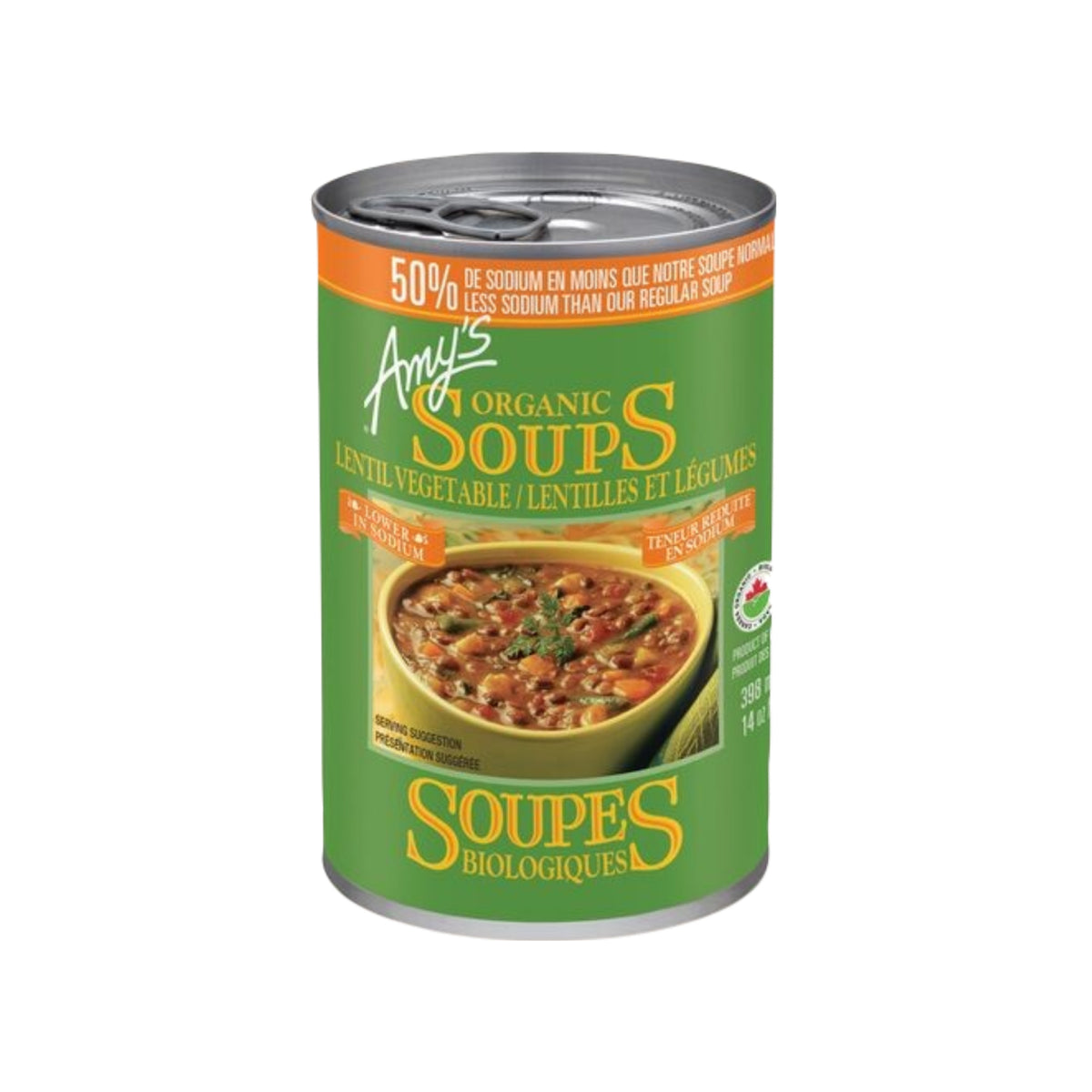 Amy's Organic Lentil Vegetable Soup, Lower in Sodium 398ml