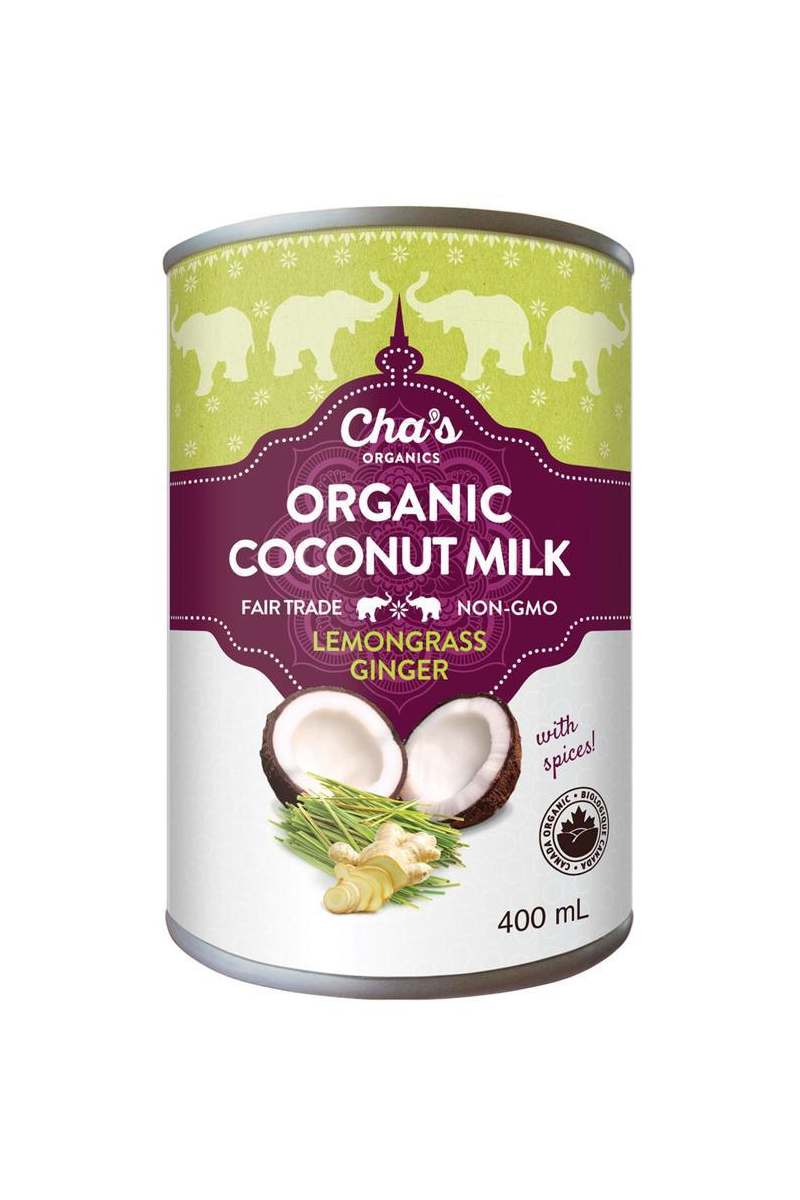 Cha's Organics Lemongrass Ginger Spiced Coconut Milk 400ml