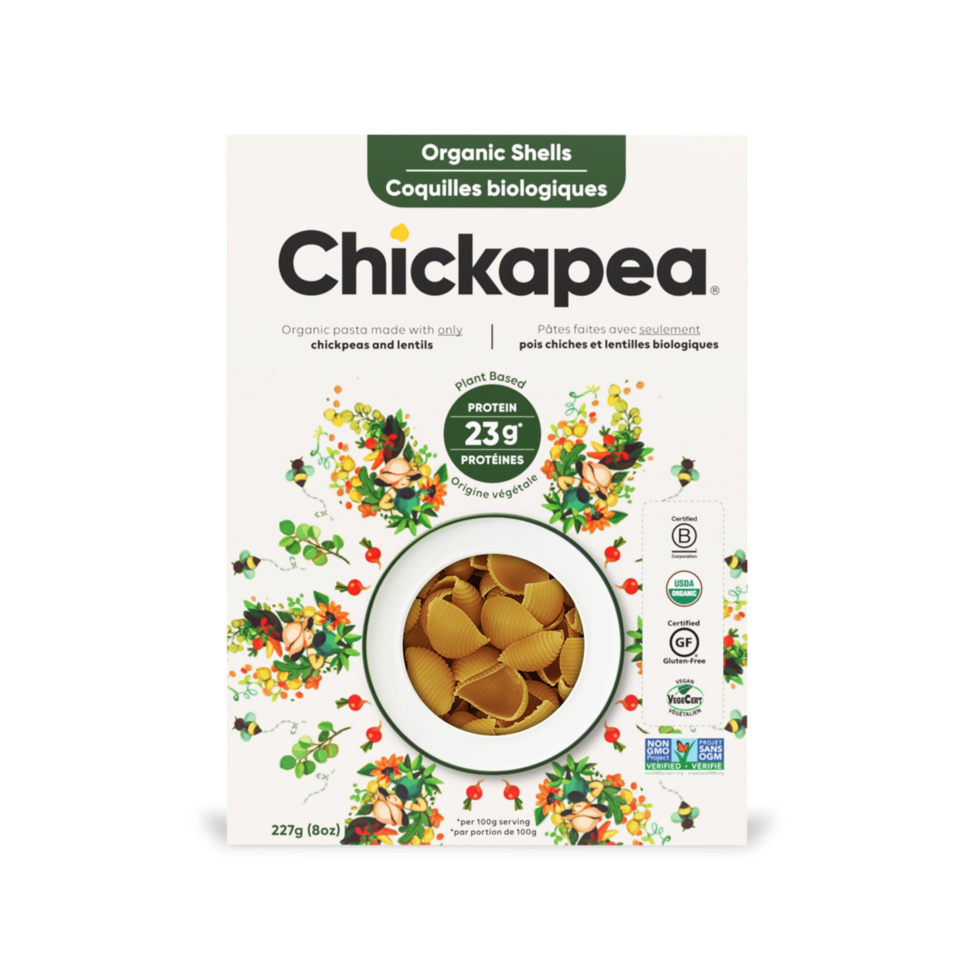 Chickapea Organic Pasta Shells 227g