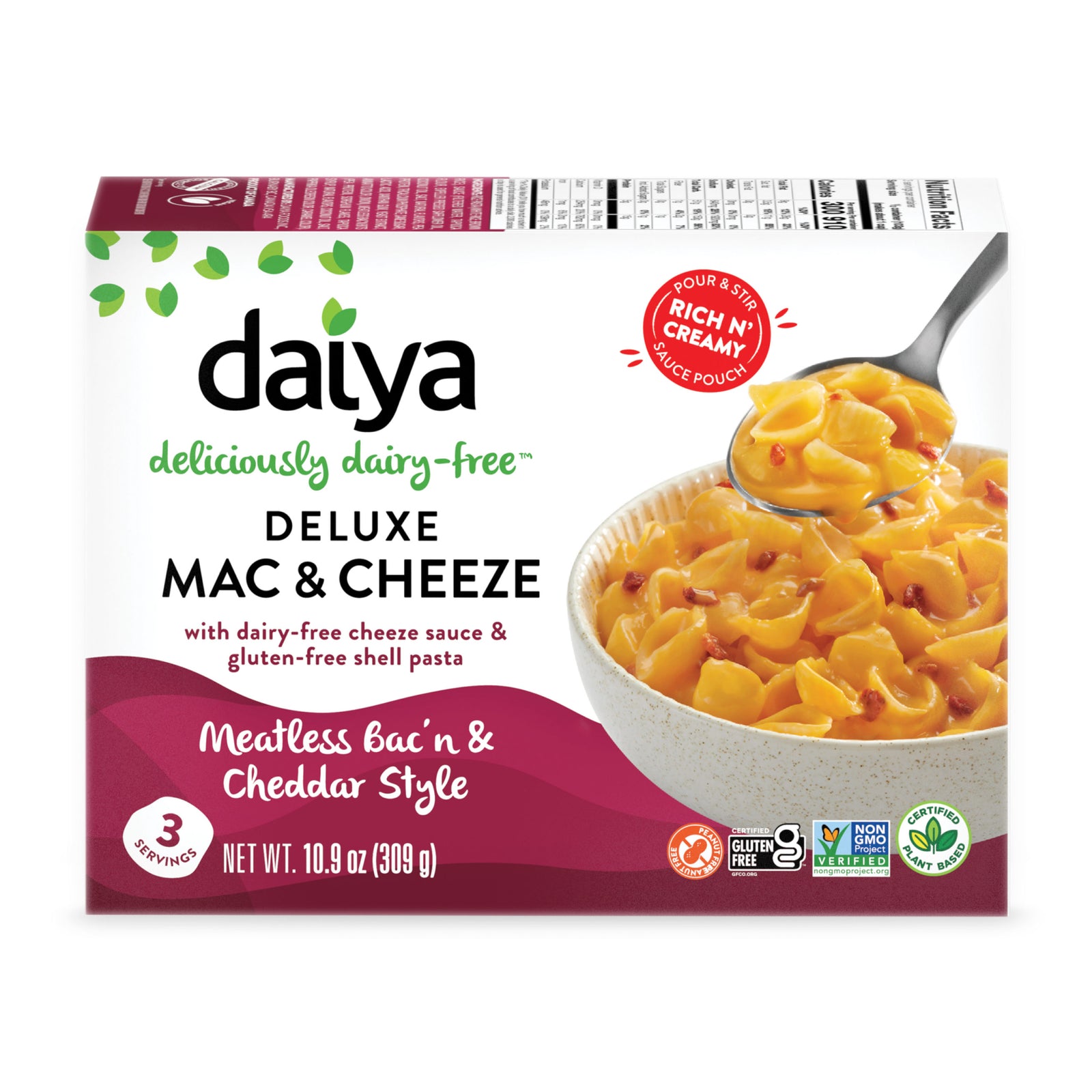 Daiya Meatless Bac'n & Cheddar Style Deluxe Mac & Cheeze 309g
