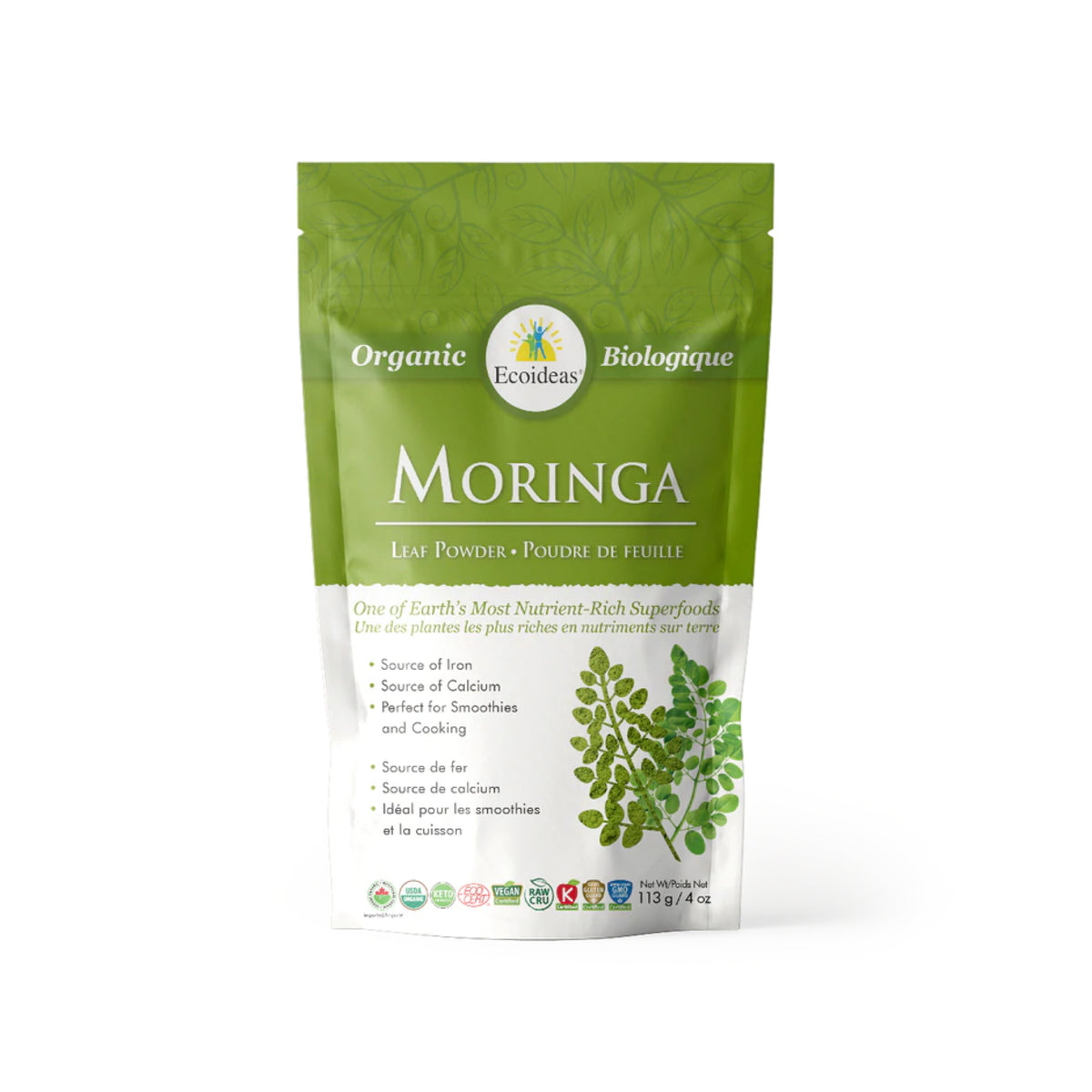 Ecoideas Organic Moringa Leaf Powder 113g