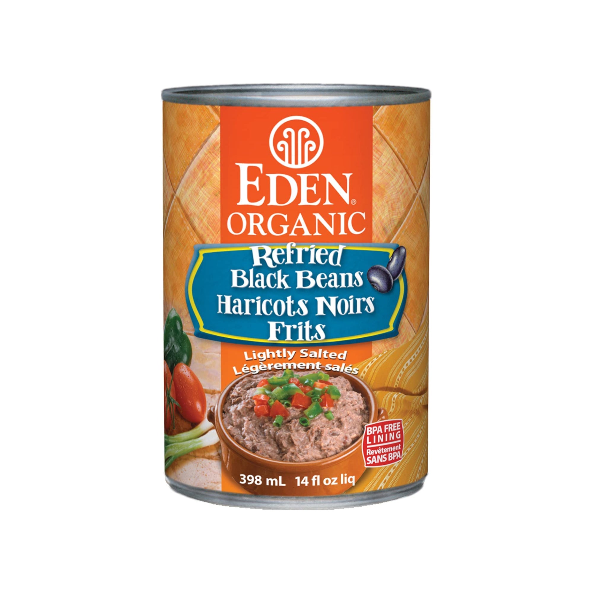Eden Refried Organic Black Beans 398ml