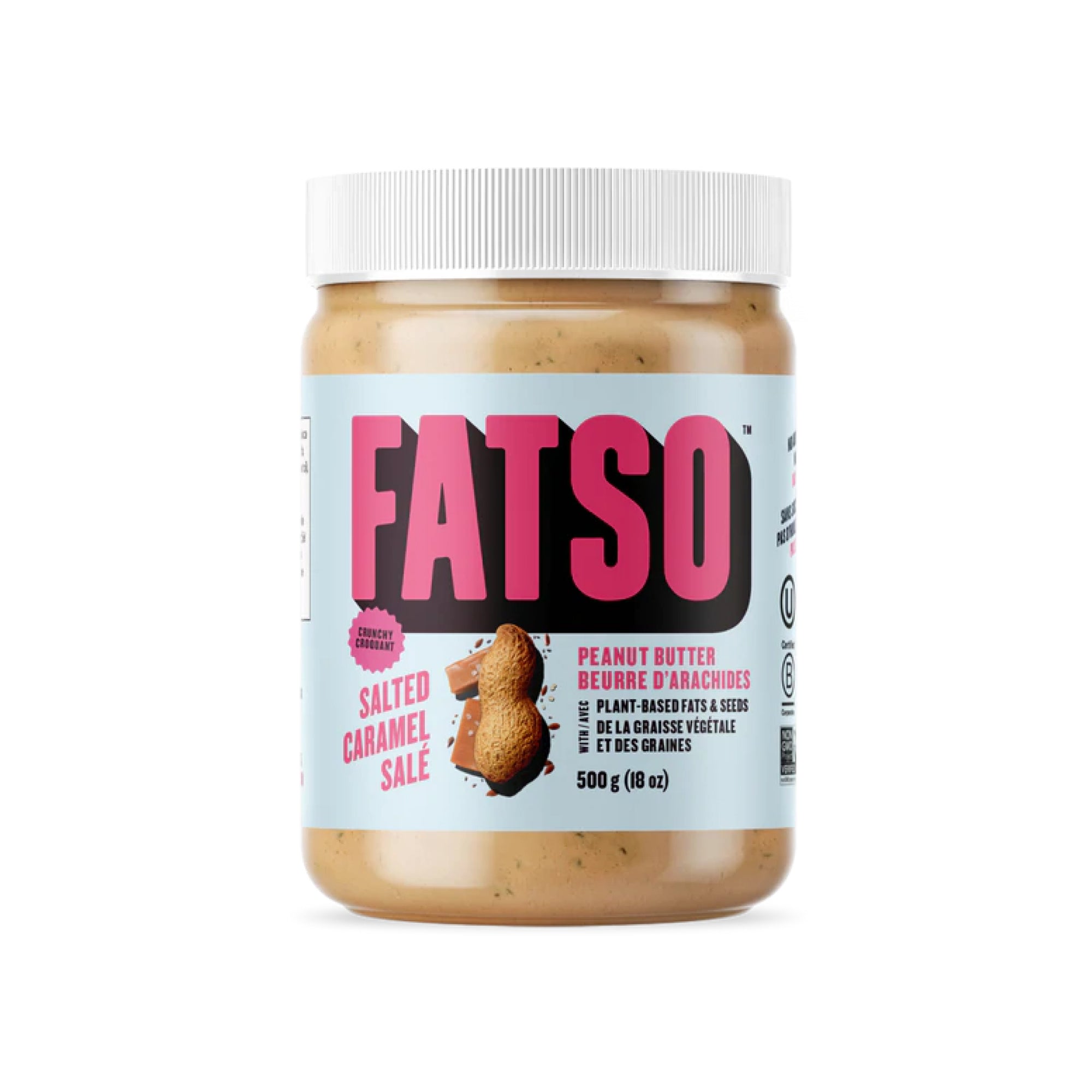 Fatso Crunchy Salted Caramel Peanut Butter 500g