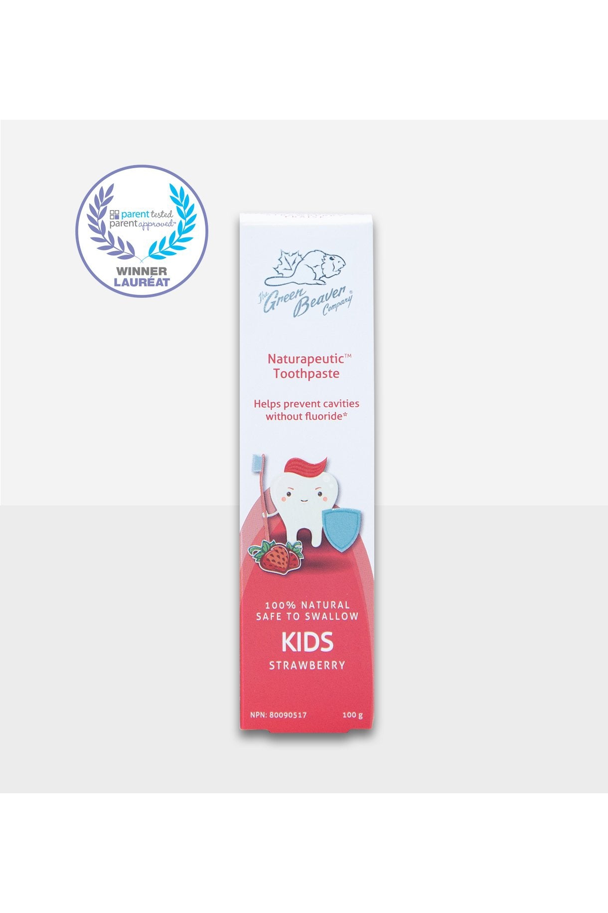 Green Beaver Naturapeutic Kids Toothpaste Strawberry Flavour 100g