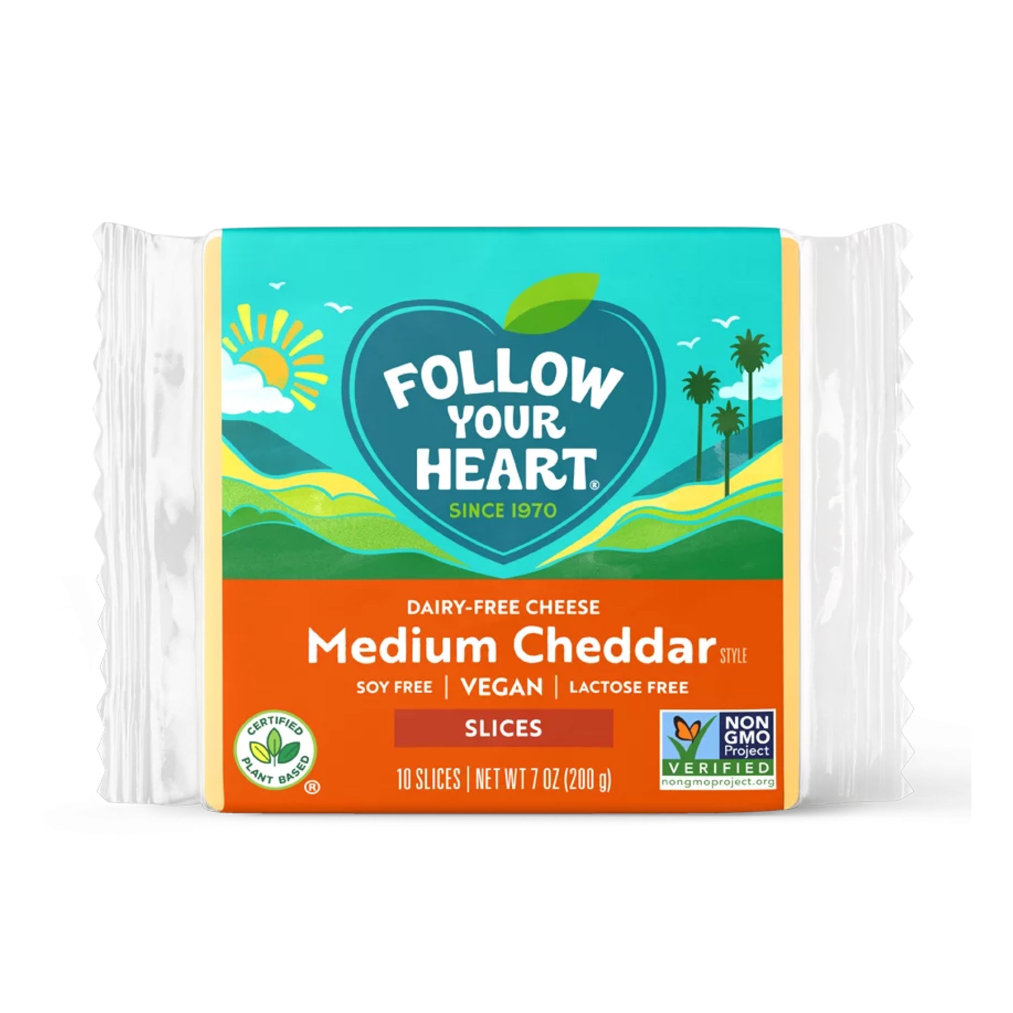 Follow Your Heart Dairy Free Medium Cheddar Slices 200g