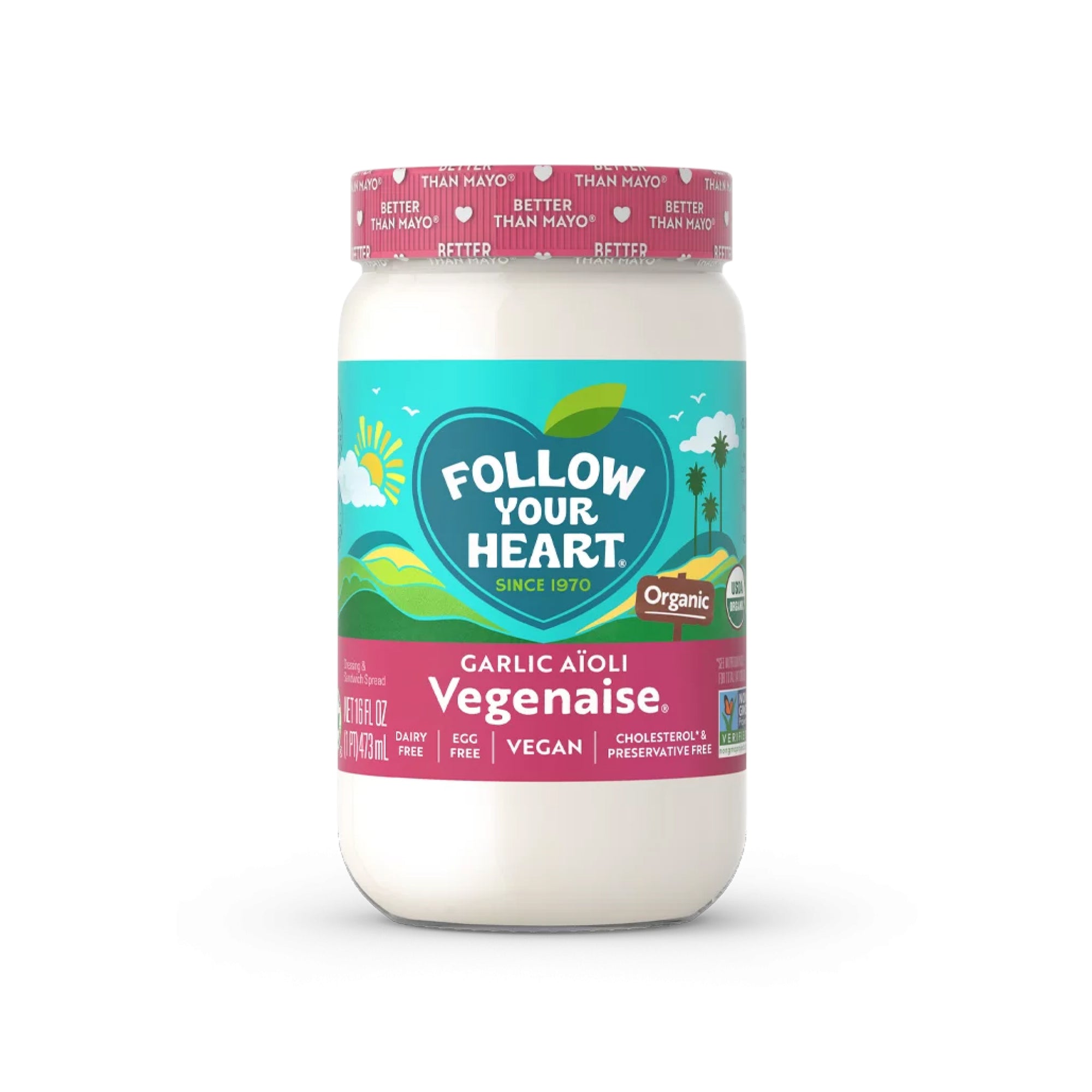 Follow Your Heart Organic Garlic Aioli Vegenaise 473ml