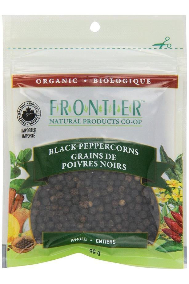 Frontier Organic Whole Black Peppercorns 39g