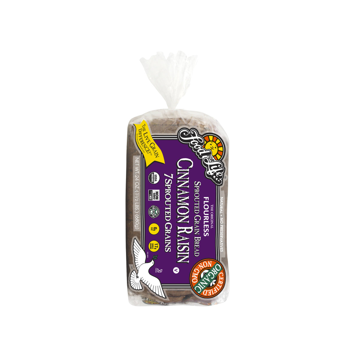 Food For Life Ezekiel Cinnamon Raisin Bread 680g