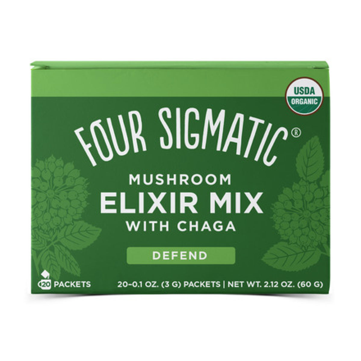 Four Sigmatic Organic Mushroom Elixir Mix with Chaga (20 Packets)