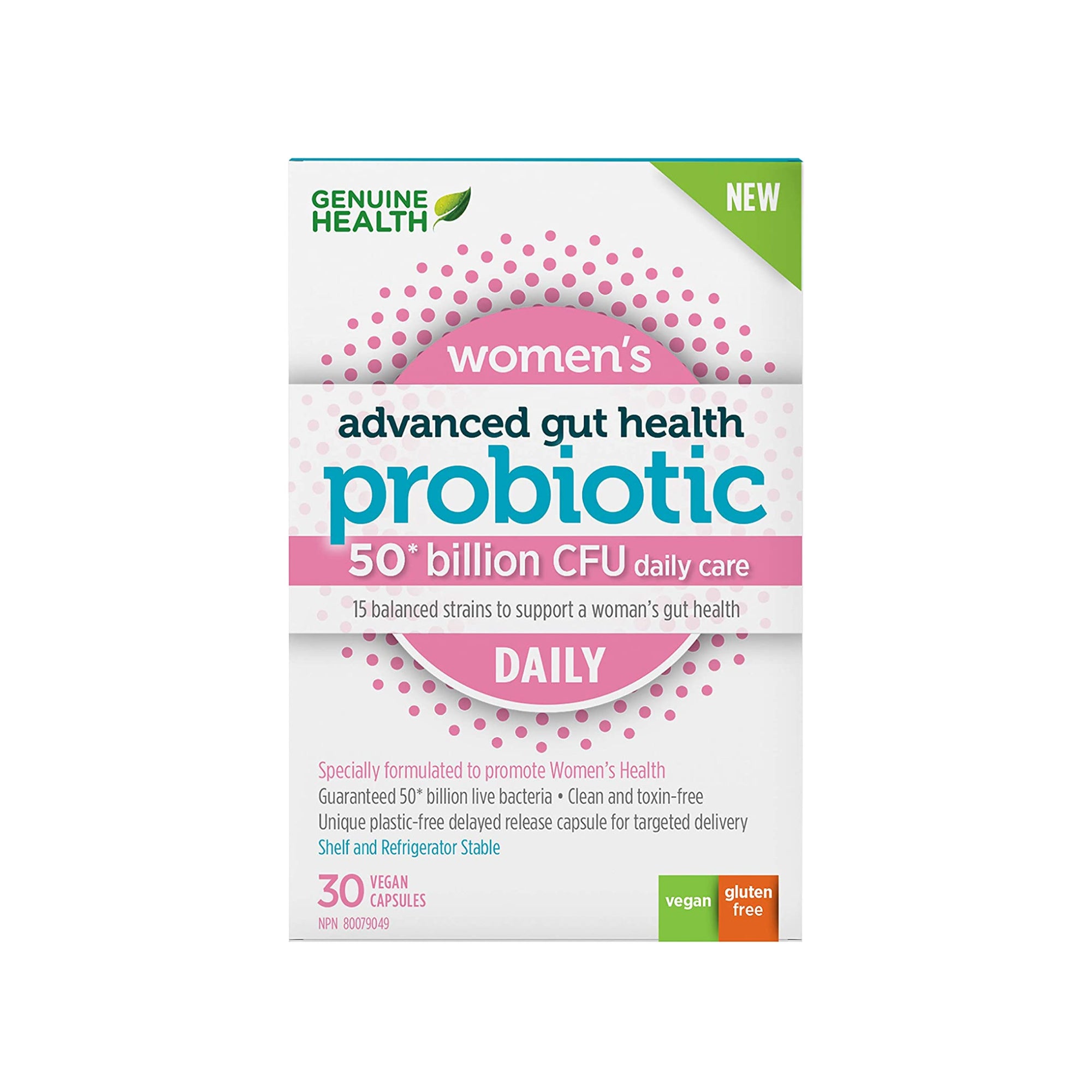 Genuine Health Advanced Gut Health Probiotic Women's Daily 50 Billion CFU 30s