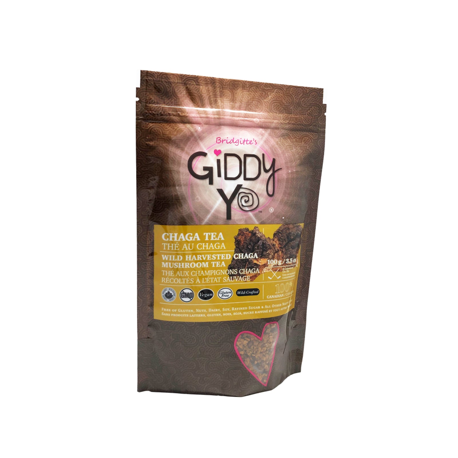 Giddy Yoyo Organic Canadian Chaga Tea 100g
