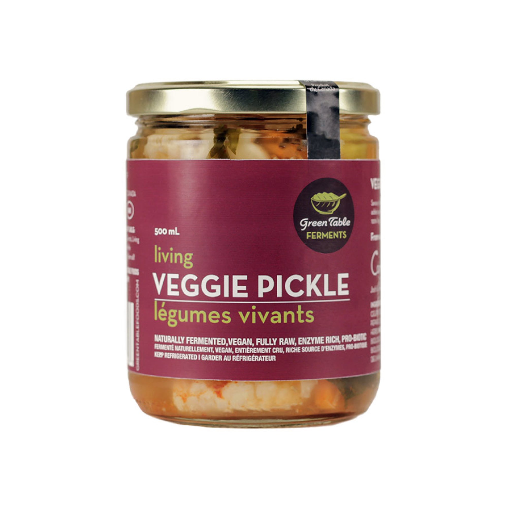 Green Table Foods Organic Living Veggie Pickle 500ml