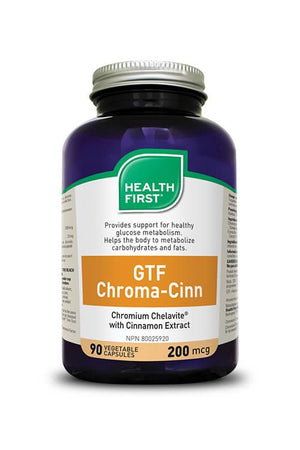 Health First GTF Chromium with Cinnamon 200mcg 90s