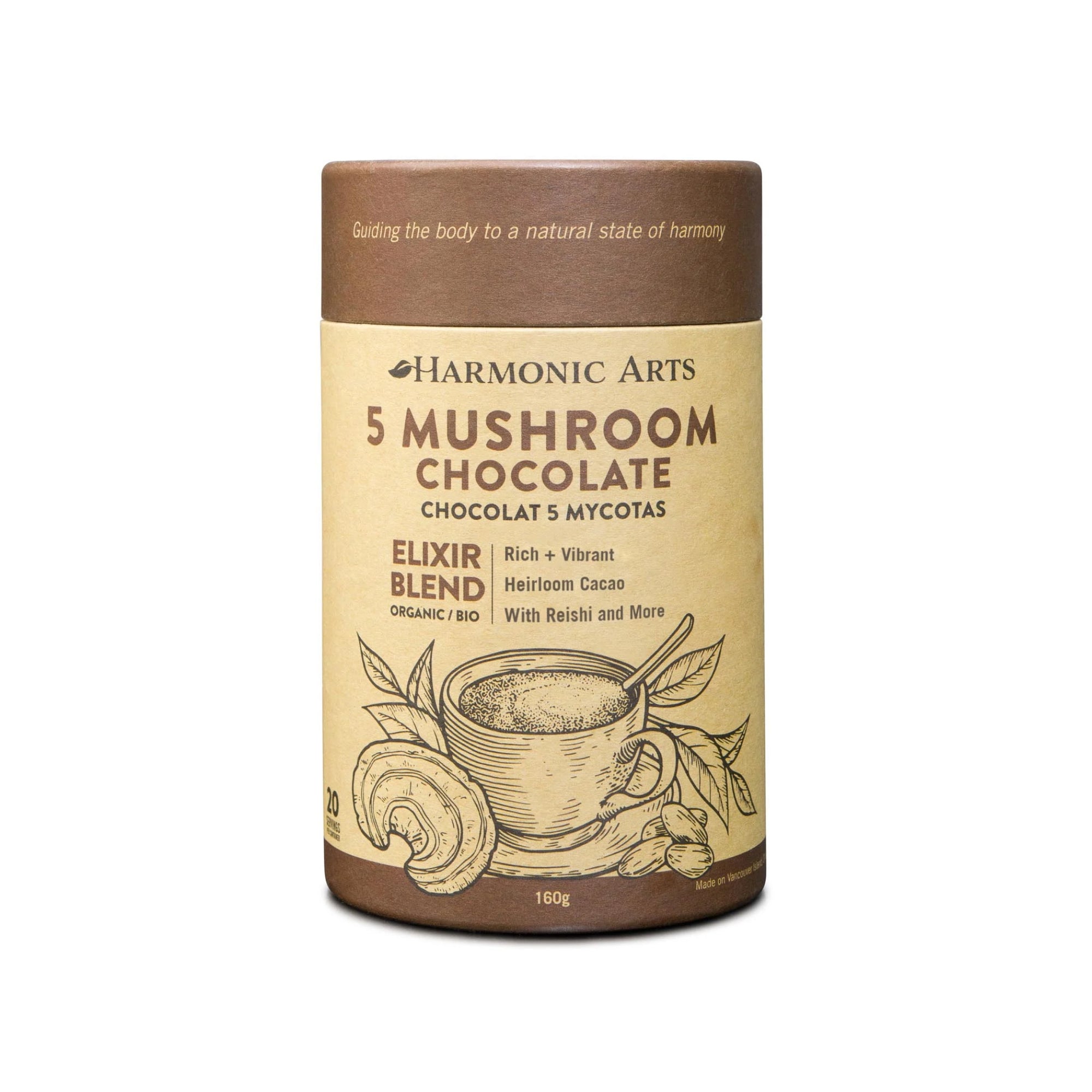 Harmonic Arts Organic 5 Mushroom Chocolate Elixir 160g