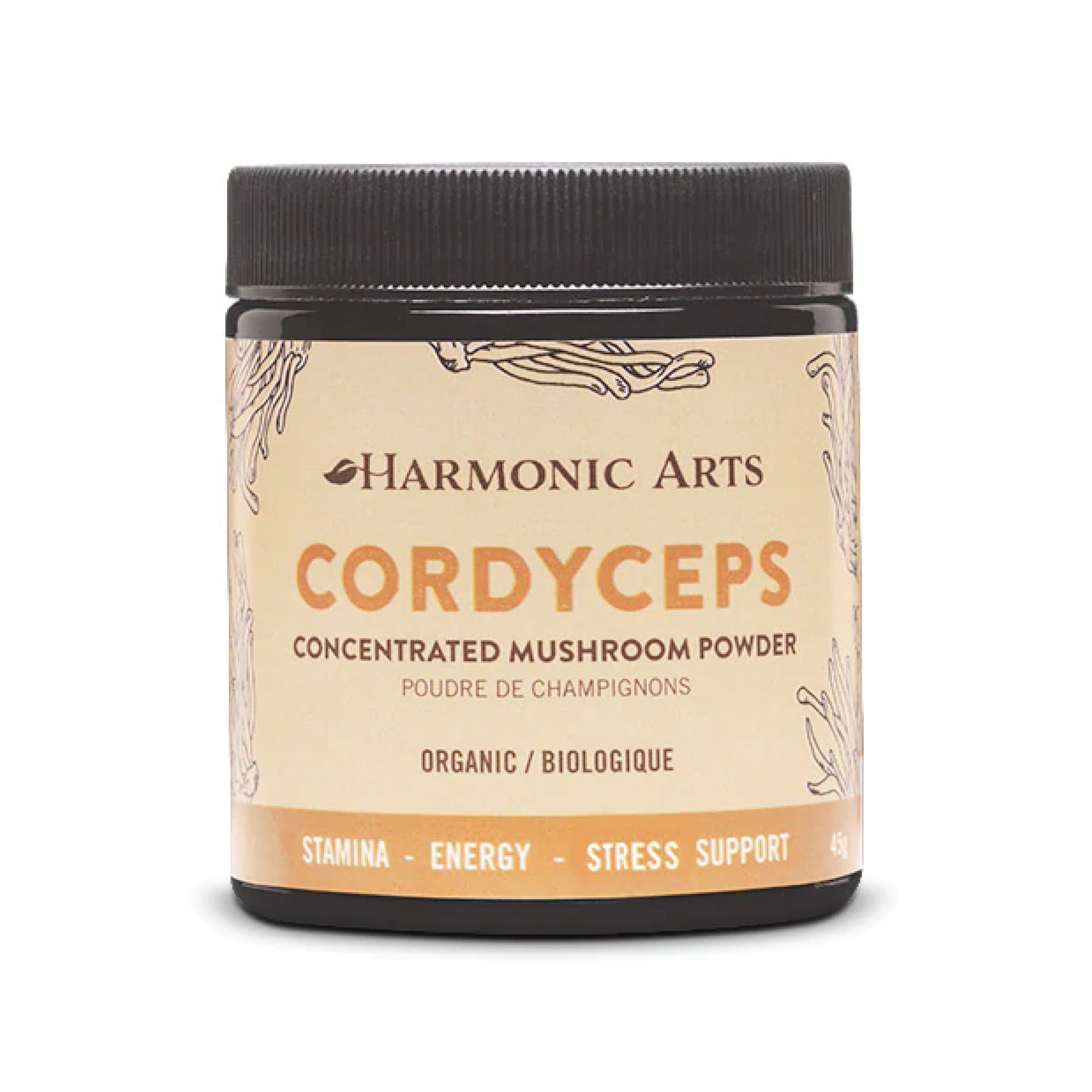 Harmonic Arts Organic Cordyceps Concentrated Mushroom Powder 45g