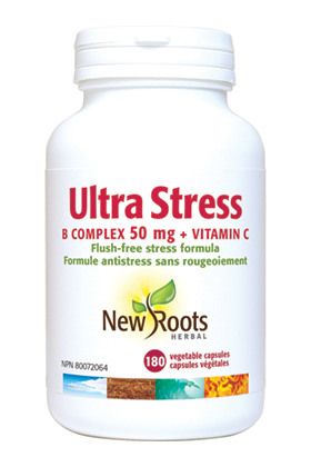 New Roots Ultra Stress B Complex 50mg + Vitamin C 180s