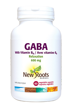 New Roots GABA with Vitamin B6 600mg 60s