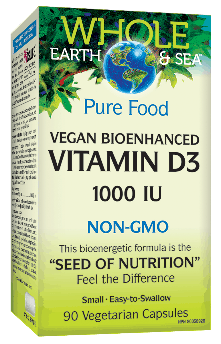 World Earth & Sea Vegan Bioenhanced Vitamin D3 1000 IU 90s