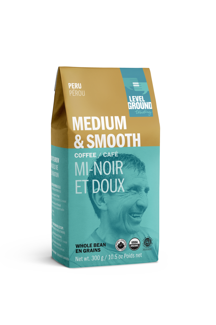 Level Ground Peru Medium Roast Whole Bean Coffee 300g