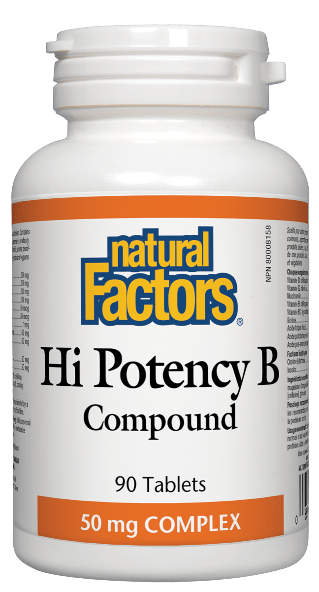 Natural Factors Hi Potency B Compound 50mg 90 tablets