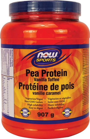 NOW Sports Pea Protein Vanilla Toffee Flavour 907g