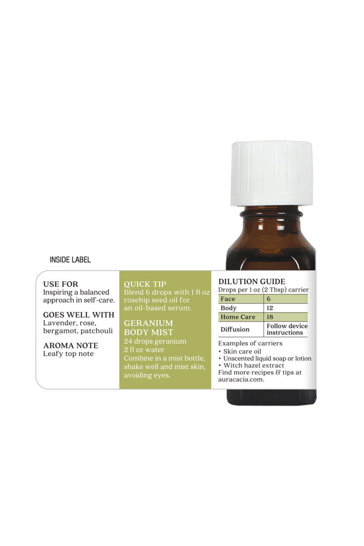 Aura Cacia Geranium Oil 15ml
