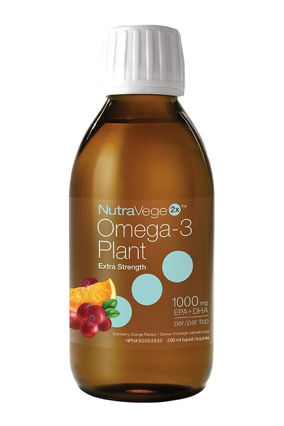 NutraVege Omega-3 Plant Based Extra Strength Orange Cranberry Flavour 200ml