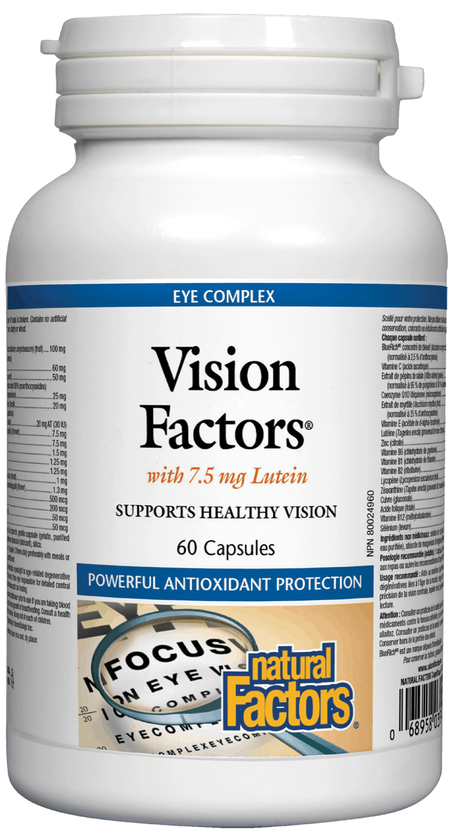 Natural Factors Vision Factors with 7.5 mg Lutein 60s