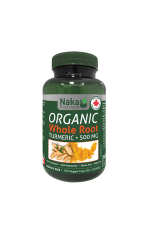 Naka Platinum Organic Whole Root Turmeric 120s Bonus Size (90 + 30 Free)