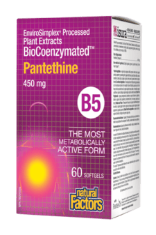 Natural Factors BioCoenzymated Pantethine B5 450 mg 60s