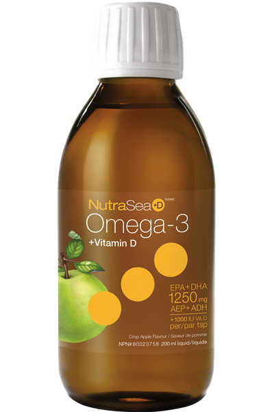 NutraSea+D Omega-3 1250mg Crisp Apple Flavour 200ml