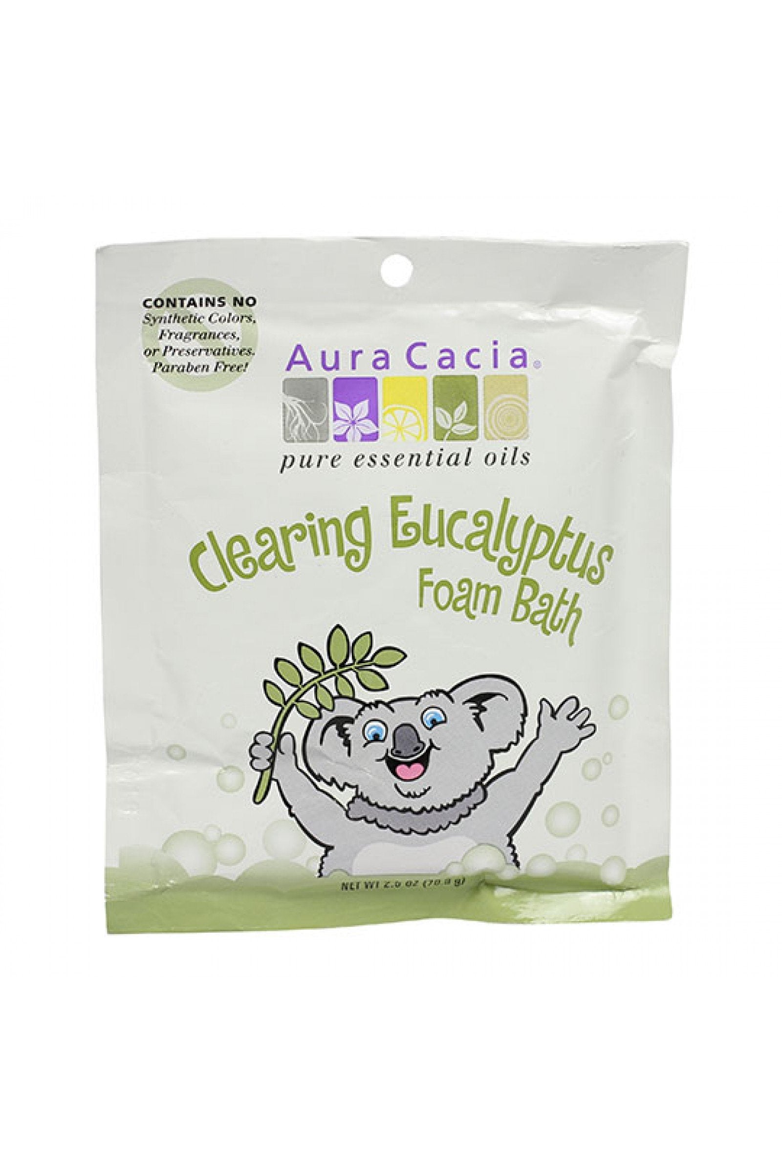 Aura Cacia Clearing Eucalyptus Kids Foam Bath 2.5 oz.