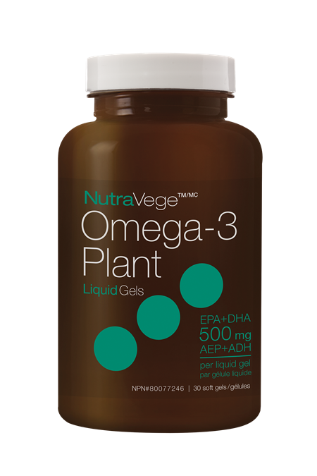 NutraVege Omega-3 Plant Based Liquid Gel 500 mg 30s