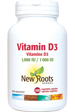 New Roots Vitamin D3 1000IU 180s