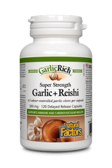 Natural Factors Super Strength Garlic + Reishi 120s