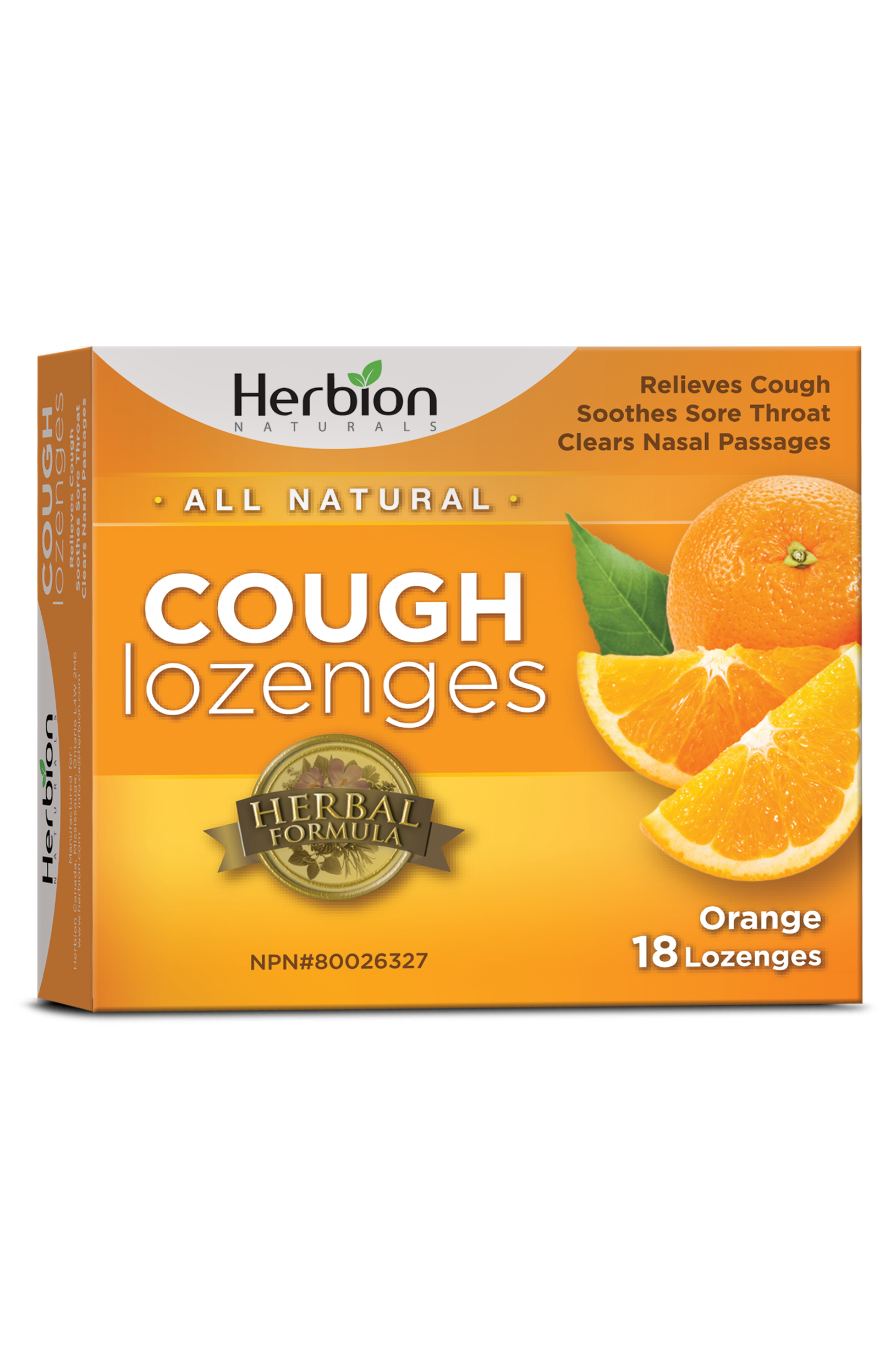 Herbion Cough Lozenges Orange Flavour 18s